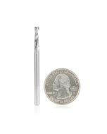 Amana tool 51761 SC CNC Spiral Double O Flute, Plastic Cutting 1/8 Dia x 1/2 CH x 1/8 Shank x 2 Inch Long Up-Cut Router Bit