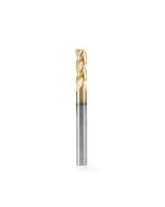 Amana tool 51868-Z CNC Square End Mil, Aluminum Cutting 3/8 D x 7/8 CH x 3/8 SHK x 2-1/2 Inch Long x 3 Flute SC ZrN Coated Up-Cut Router Bit