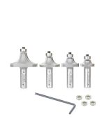 Amana tool AMS-556 4-Pc Carbide Tipped Corner Rounding & Beading Router Bit Set, 1/2 Inch Shank