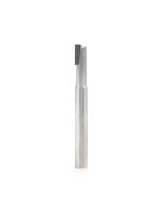 Amana tool DRB-421 Polycrystaline Diamond (PCD) Tipped Single Flute Down-Shear 1/4 D x 12.32mm (1/2") CH x 1/4 Inch SHK Straight Plunge Router Bit
