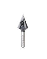 Amana tool RC-1145-M CNC Insert V Groove 45 Deg x 21mm D x 25mm CH x 6mm SHK Router Bit