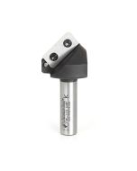 Amana tool RC-1175 SC Insert V-Groove 110 Deg. Double Edge Folding for Shaping Aluminum Composite Material (ACM) Panels, 2mm Tip Cut Width x 1-47/64 D x 37/64 CH x 1/2 Inch SHK Router Bit