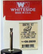 Whiteside D8-250x8 RH Dowel Drill CT 10mm