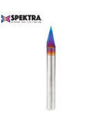 Amana 45771-K Solid Carbide 30 Degree Engraving 0.005 Tip Width x 1/4 Inch Shank Signmaking Spektra™ Extreme Tool Life Coated Router Bit
