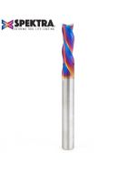 Amana 46052-K Solid Carbide Spektra™ Extreme Tool Life Coated Spiral Plunge 1/4 Dia x 3/4 x 1/4 Inch Shank Down-Cut, 3-Flute