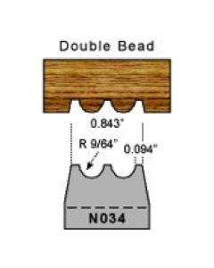 9/64 radius double bead profile