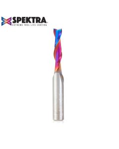 Amana 46101-K Solid Carbide Spektra™ Extreme Tool Life Coated Spiral Plunge 3/16 Dia x 3/4 x 1/4 Inch Shank Up-Cut