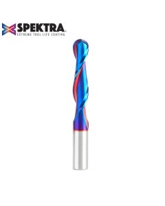 Amana 46384-K Solid Carbide Spektra™ Extreme Tool Life Coated Up-Cut Ball Nose Spiral 1/2 Dia x 2-1/8 Inch x 1/2 Shank Router Bit