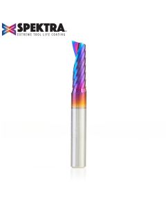 Amana 51404-K Solid Carbide CNC Spektra™ Extreme Tool Life Coated Spiral 'O' Flute, Plastic Cutting 1/4 Dia x 3/4 x 1/4 Inch Shank Up-Cut Router Bit