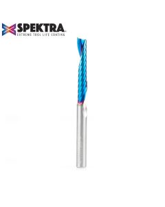 Amana 51413-K Solid Carbide CNC Spektra™ Extreme Tool Life Coated Spiral 'O' Flute, Plastic Cutting 1/4 Dia x 1-1/2 x 1/4 Inch Shank Up-Cut Router Bit