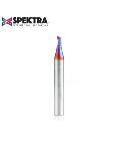 Amana 51416-K Solid Carbide CNC Spektra™ Extreme Tool Life Coated Spiral 'O' Flute, Plastic Cutting 1/8 Dia x 1/4 x 1/4 Shank Up-Cut Design Router Bit