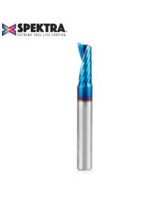 Amana 51419-K Solid Carbide CNC Spektra™ Extreme Tool Life Coated Spiral 'O' Flute, Plastic Cutting 1/4 Dia x 5/8 x 1/4 Inch Shank Up-Cut Router Bit