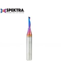Amana 51511-K Solid Carbide CNC Spektra™ Extreme Tool Life Coated Spiral 'O' Flute, Plastic Cutting 1/8 Dia x 1/2 x 1/4 Shank Down-Cut Design Router Bit