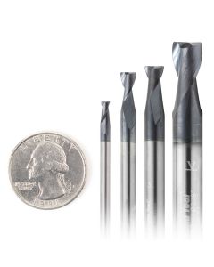 Amana AMS-154 4-Pack CNC Spiral End Mill, Steel & Stainless Steel Cutting with AlTiN Coating Router Bits