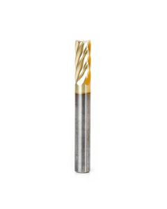 Amana BURS-082NF Solid Carbide Cylindrical Shape with End Cut 1/4 Dia x 5/8 x 1/4 Shank Non-Ferrous ZrN Coated SB Burr Bit for Die-Grinders