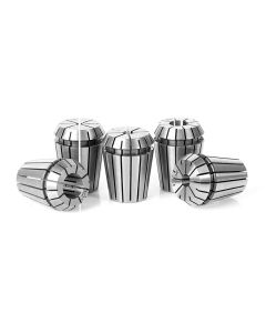 Amana CO-ER25 5-Pc CNC High Precision 1/8, 3/16, 1/4, 3/8 & 1/2 Inch Dia x 34mm Long Spring Collet Collection for ER25 Tool Holder