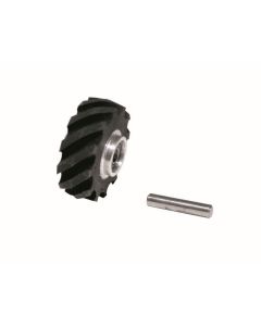 Dynabrade 15342 Contact Wheel, 2" Dia. x 5/8" W x 5/8" I.D., Crown Face, 40 Duro Rubber